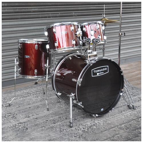 Mapex Fusion Tornado Kit with 14” Snare, Hardware and Cymbals in Burgandy finish *2nd Hand*
